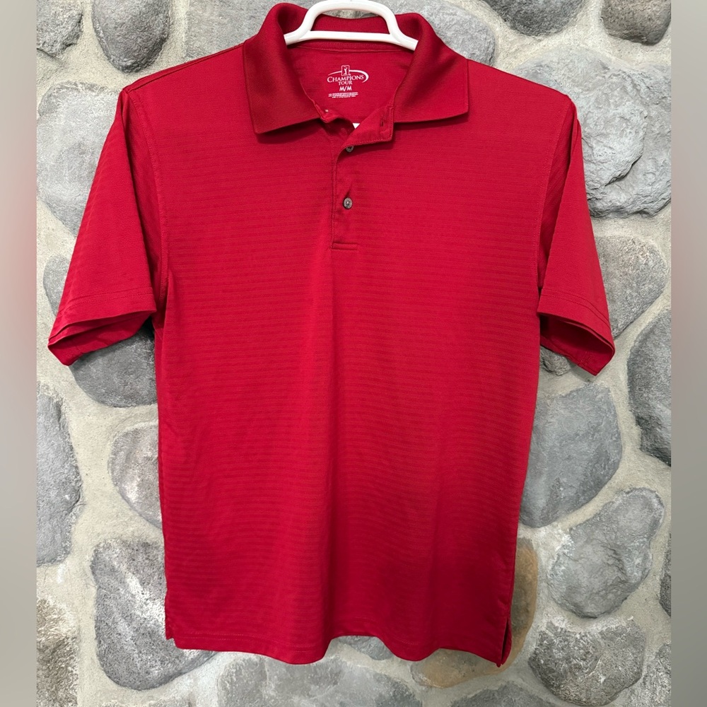Champions Tour Red Polo Shirt M Golf